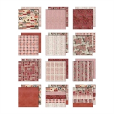 Tim Holtz Paper 12x12" - Palette Collection / Red